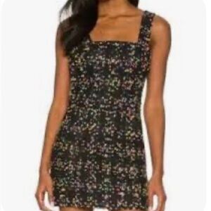 Amanda Uprichard Black Floral Mini Dress